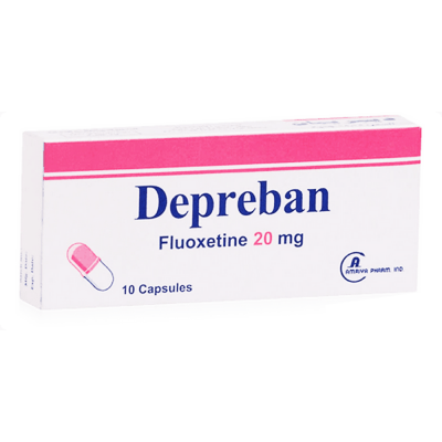 DEPREBAN 20 MG ( FLUOXETINE ) 10 CAPSULES